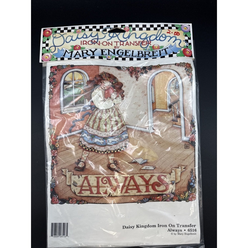 Vintage Daisy Kingdom Iron On Transfer Mary Engelbreit 1990 Always 6516 NOS